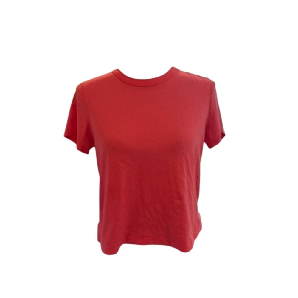 Lululemon Womens Slightly Cropped Pink T-Shirt (4)